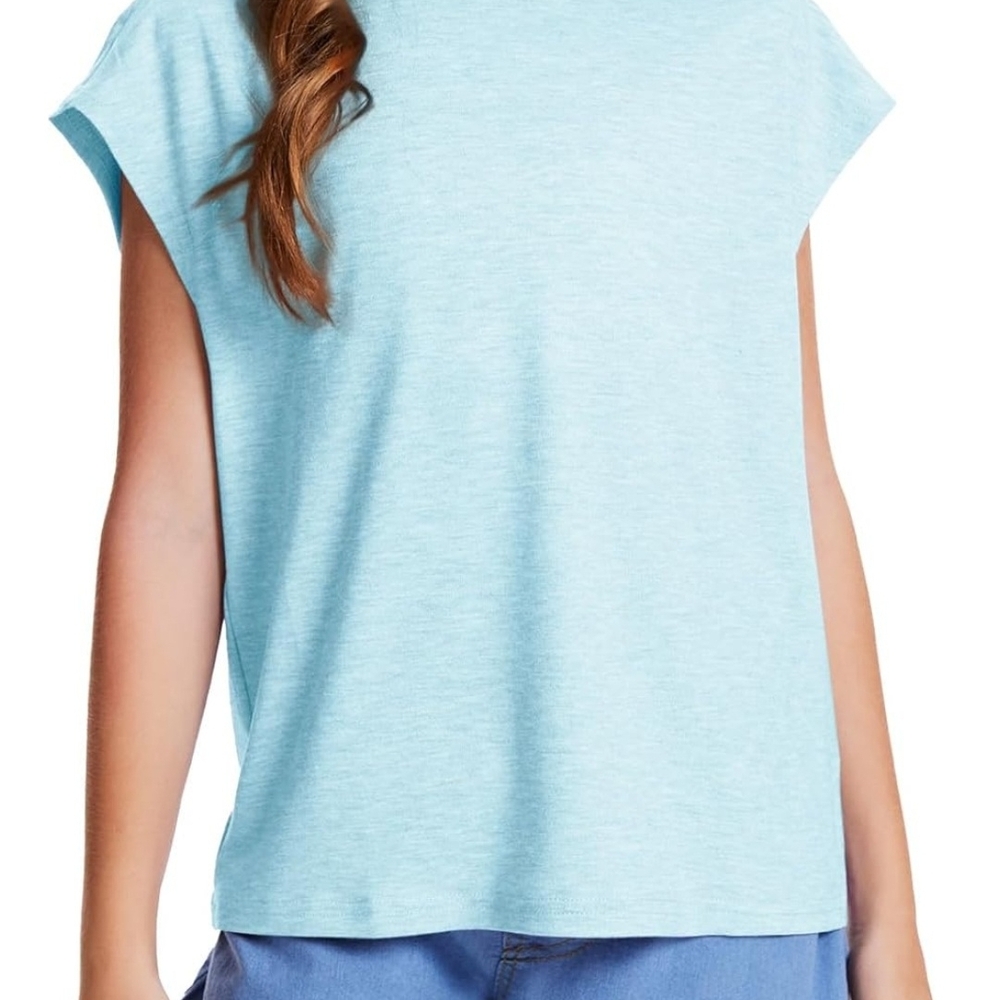 Girls Oversized T Shirt - Kids Summer Top Crewneck